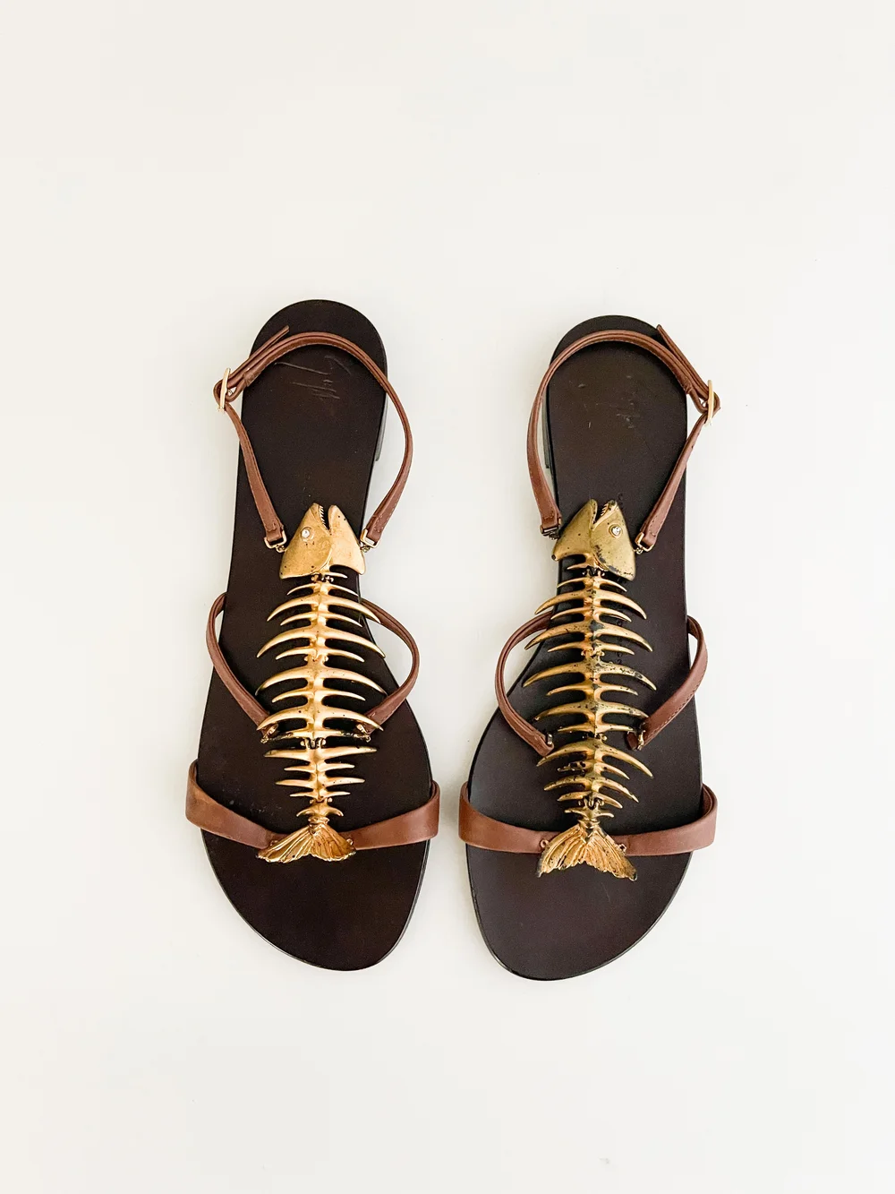 Giuseppe Zanotti Italian Iconic Fishbone Sandals (US 11 / IT